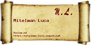 Mitelman Luca névjegykártya